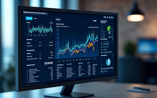 Analytics dashboard displayed on a screen.